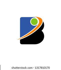 Abstract icon based on the letter b
