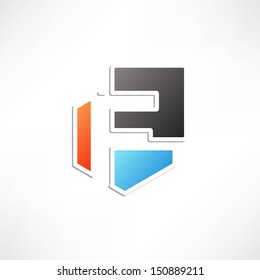 Abstract icon based on the letter f