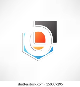 Abstract icon based on the letter o