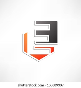 Abstract icon based on the letter e