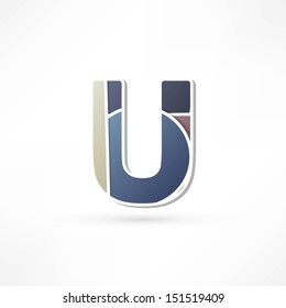 Abstract icon based on the letter U