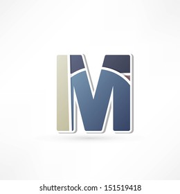 Abstract icon based on the letter M