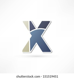 Abstract icon based on the letter X