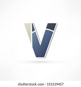 Abstract icon based on the letter V