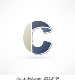 Abstract icon based on the letter C