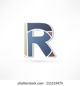 Abstract icon based on the letter R