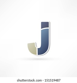 Abstract icon based on the letter J