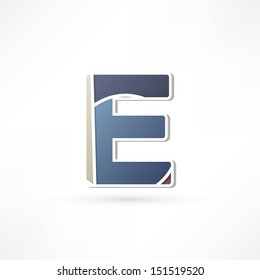 Abstract icon based on the letter E