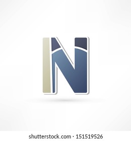 Abstract icon based on the letter N