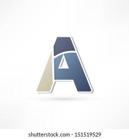 Abstract icon based on the letter A