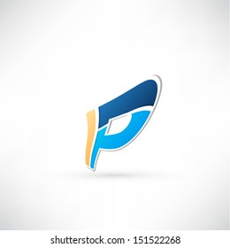 Abstract icon based on the letter P