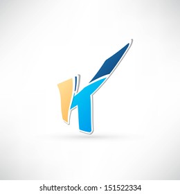 Abstract icon based on the letter K