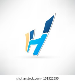Abstract icon based on the letter H