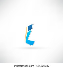 Abstract icon based on the letter L
