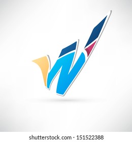 Abstract icon based on the letter W