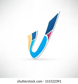 Abstract icon based on the letter U
