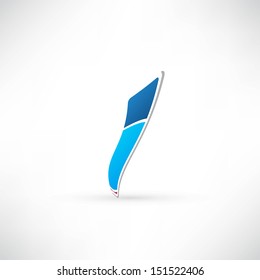 Abstract icon based on the letter I