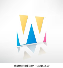 Abstract icon based on the letter