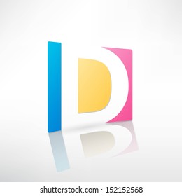Abstract icon based on the letter