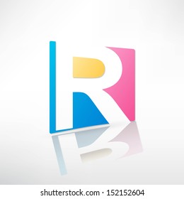Abstract icon based on the letter