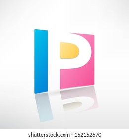 Abstract icon based on the letter