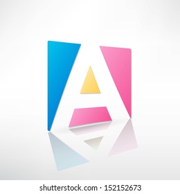 Abstract icon based on the letter