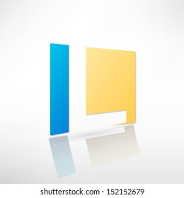 Abstract icon based on the letter