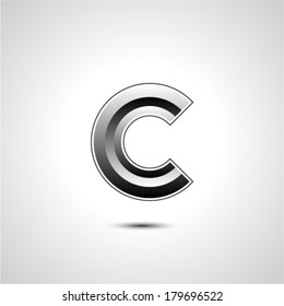 Abstract icon based on the letter C