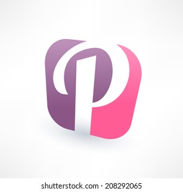 Abstract icon based on the letter P