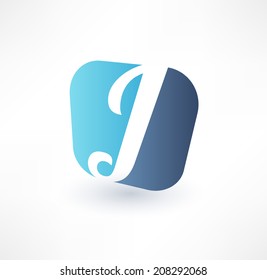 Abstract icon based on the letter I