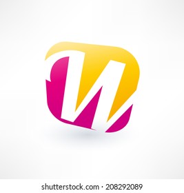 Abstract icon based on the letter W
