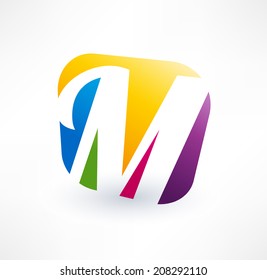 Abstract icon based on the letter M