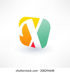 Abstract icon based on the letter X