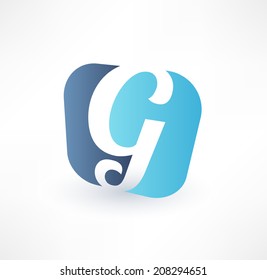 Abstract icon based on the letter G