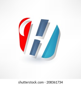 Abstract icon based on the letter H