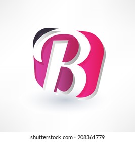 Abstract icon based on the letter B