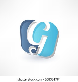 Abstract icon based on the letter G