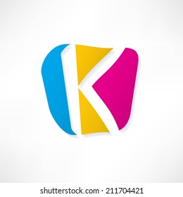 Abstract icon based on the letter K
