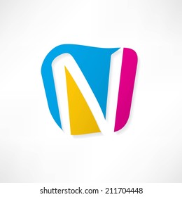 Abstract icon based on the letter N