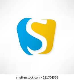 Abstract icon based on the letter S