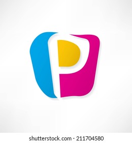 Abstract icon based on the letter P
