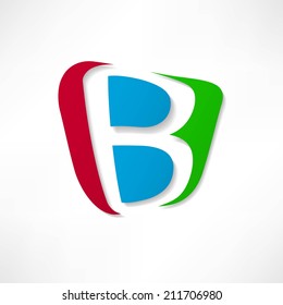 Abstract icon based on the letter B