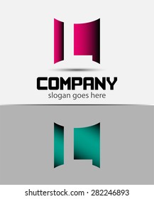 Abstract icon based on the letter L 