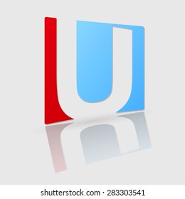 Abstract icon based on the letter u