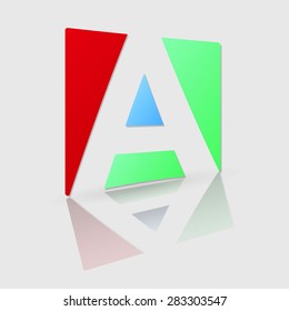 Abstract icon based on the letter a