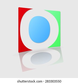 Abstract icon based on the letter o