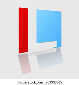 Abstract icon based on the letter l