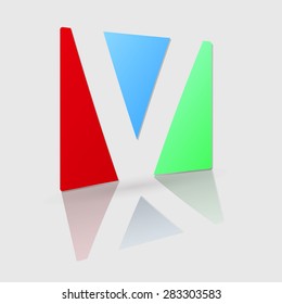 Abstract icon based on the letter v
