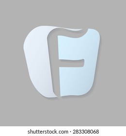 Abstract icon based on the letter f