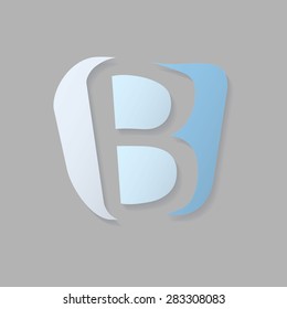 Abstract icon based on the letter b